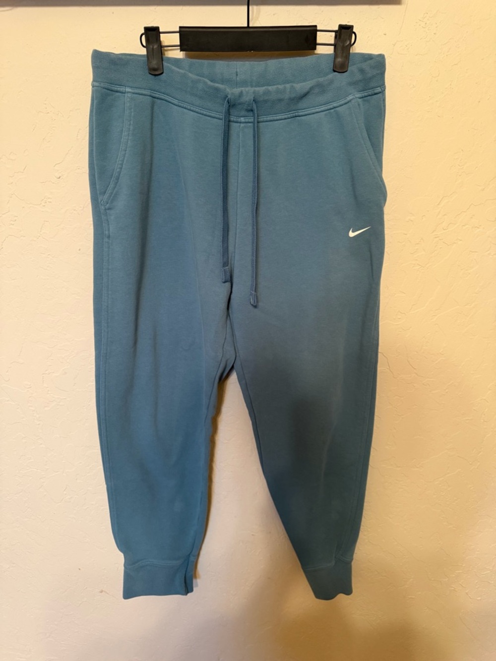 Nike Teal Blue Jogger Sweatpants with White Swoosh